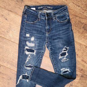 AMERICAN EAGLE Next Level Stretch Jeggings Jeans - Sz 0 Short